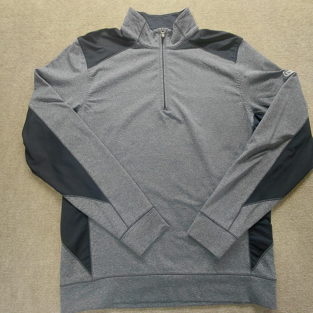 Cutter & Buck 1/4 Quarter Zip Navy Blue Pullover Mens Sz MEDIUM DryTec NMS Logo